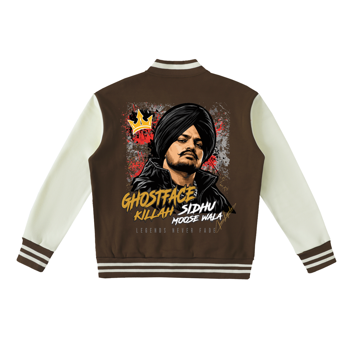 Iconic Legend Sidhu Moose Wala GhostFace Varsity Jacket
