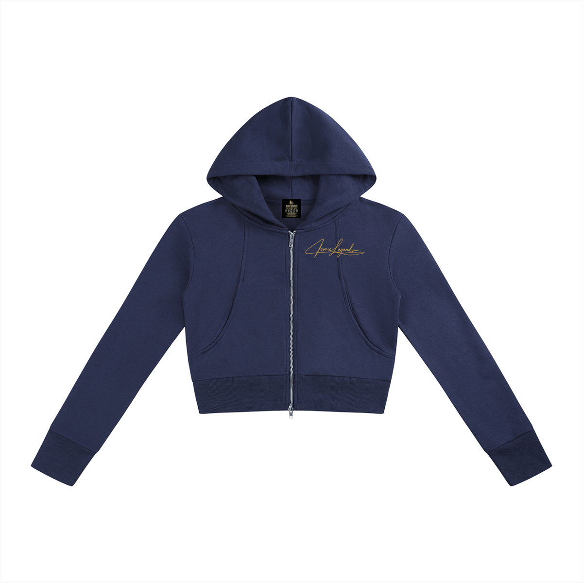 Iconic Legends - Women’s Slim Crop Full Zip Hoodie