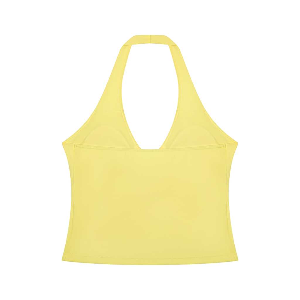 Iconic Legends Signature Women’s Ruched Halter Yoga Tank Top