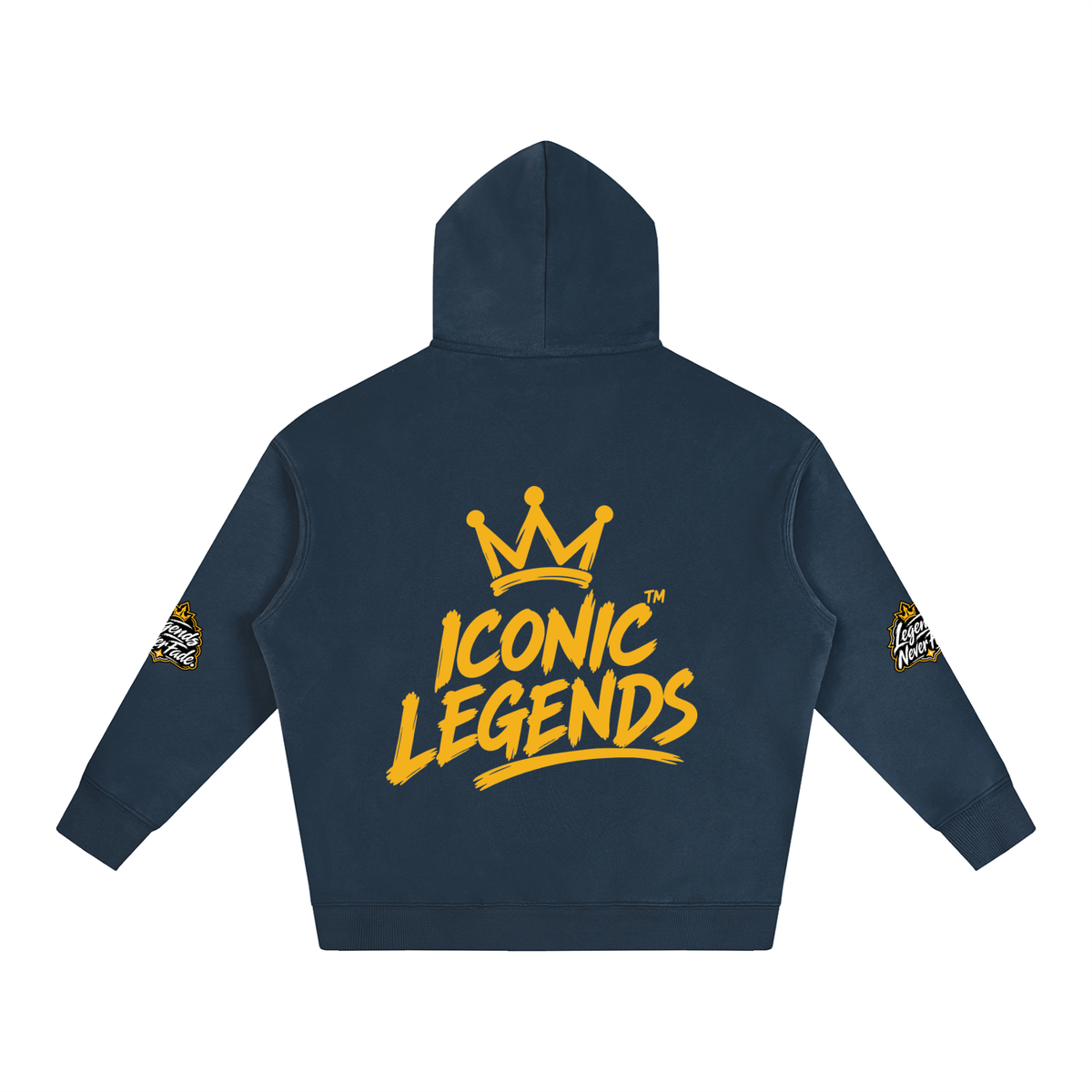 Iconic Legend - Oversize Fleeced Gold Crown Hoodie