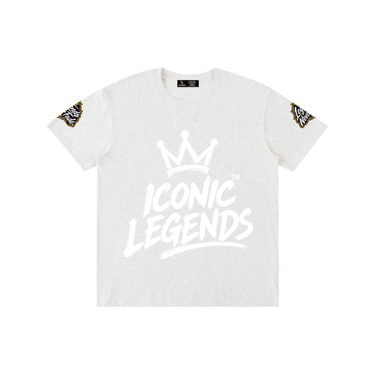 Iconic Legends- Pure Cotton Unisex White Crown T-Shirt