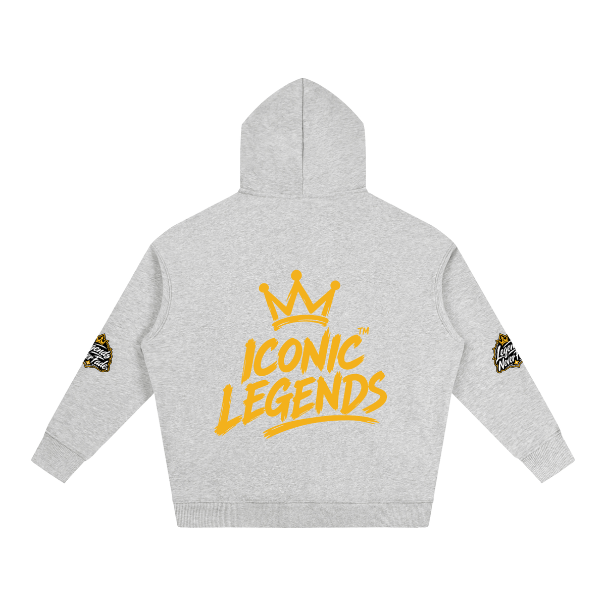 Iconic Legend - Oversize Fleeced Gold Crown Hoodie