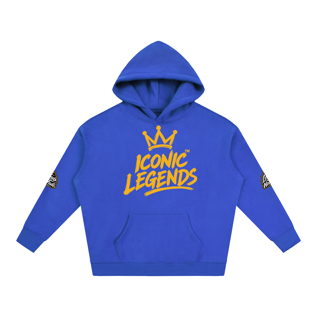 Iconic Legend - Oversize Fleeced Gold Crown Hoodie
