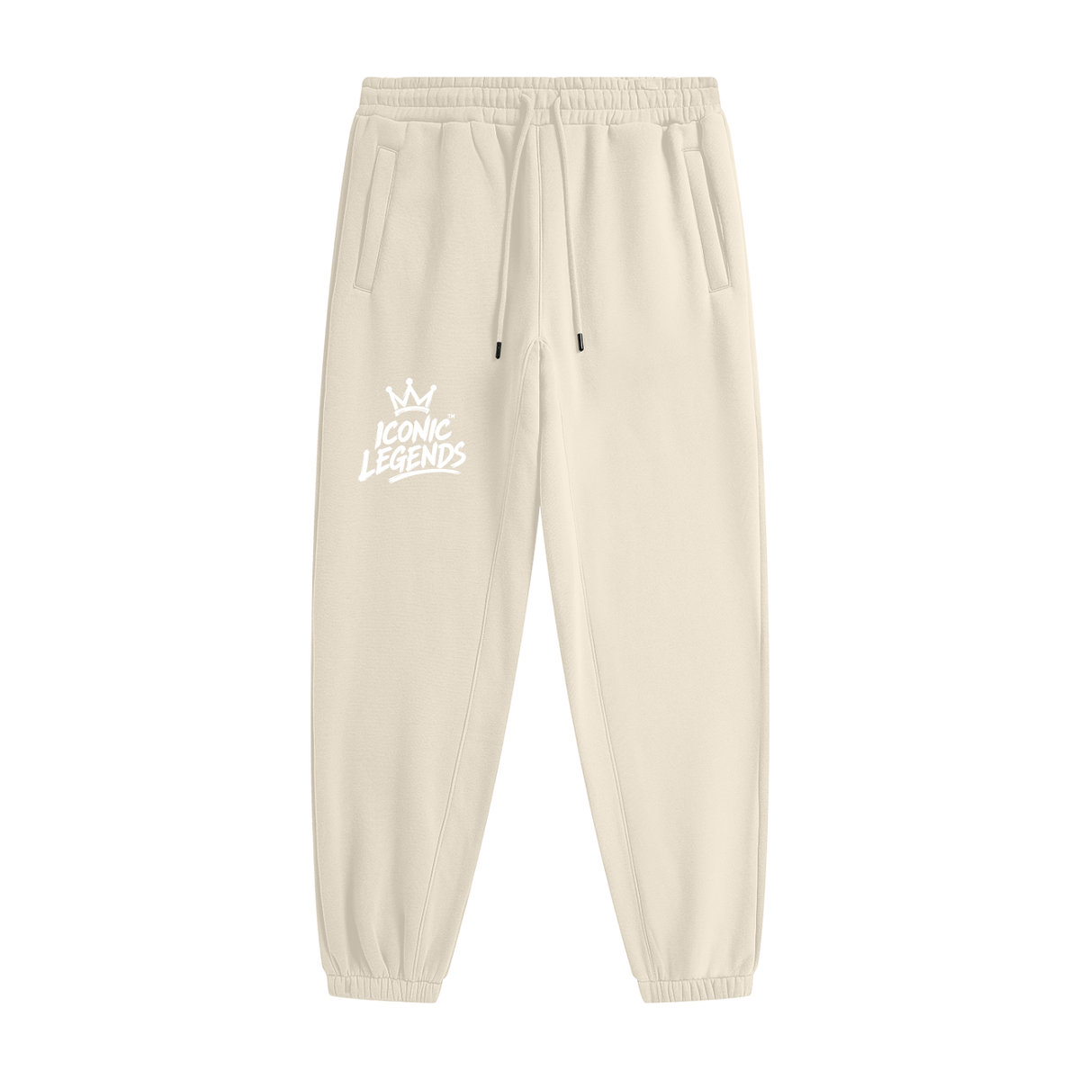 Iconic Legends - Unisex Heavyweight Fleece White Crown Joggers
