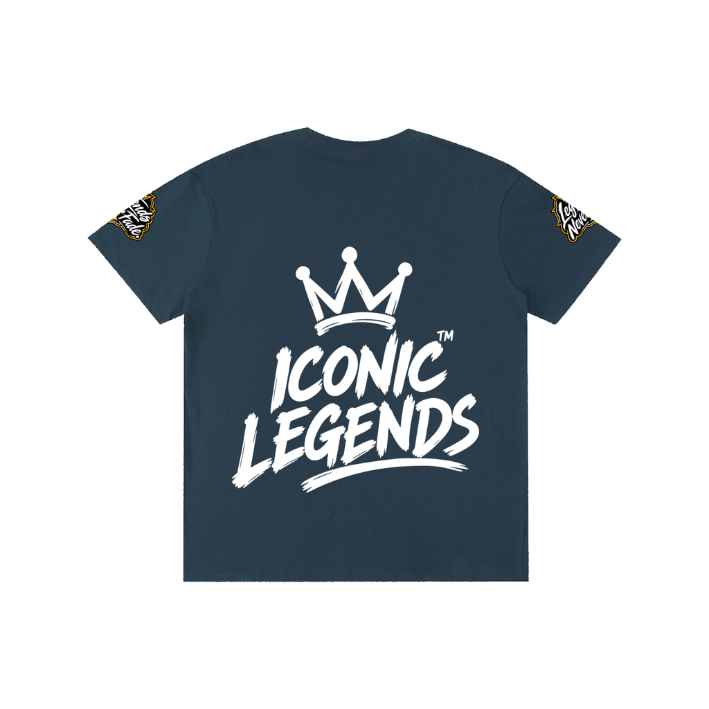 Iconic Legends- Pure Cotton Unisex White Crown T-Shirt