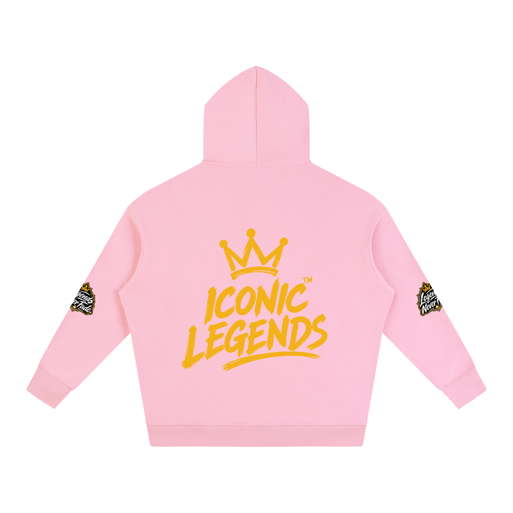 Iconic Legend - Oversize Fleeced Gold Crown Hoodie