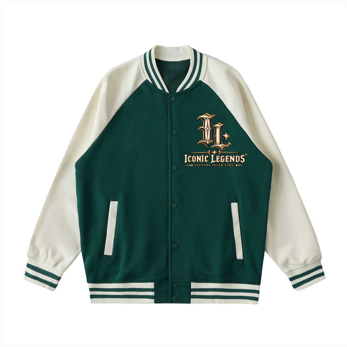 Iconic Legends - Signed To God Two Tone Raglan Sleeve Varsity Jacket