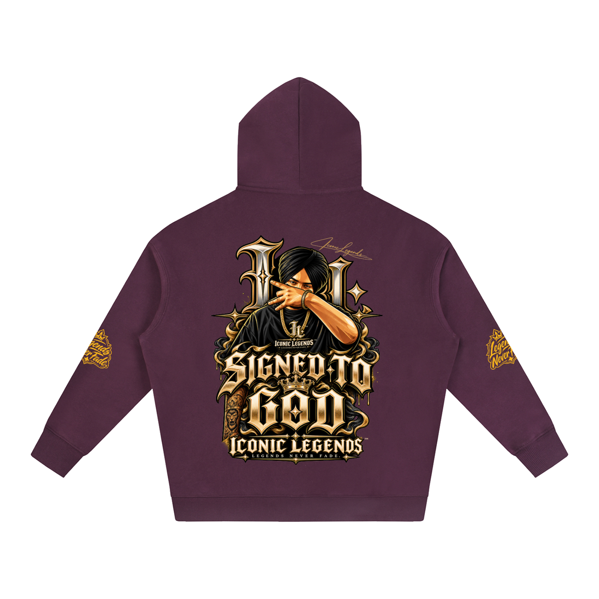 iconic Legend- Sidhu MooseWala Signed To God Hoodie