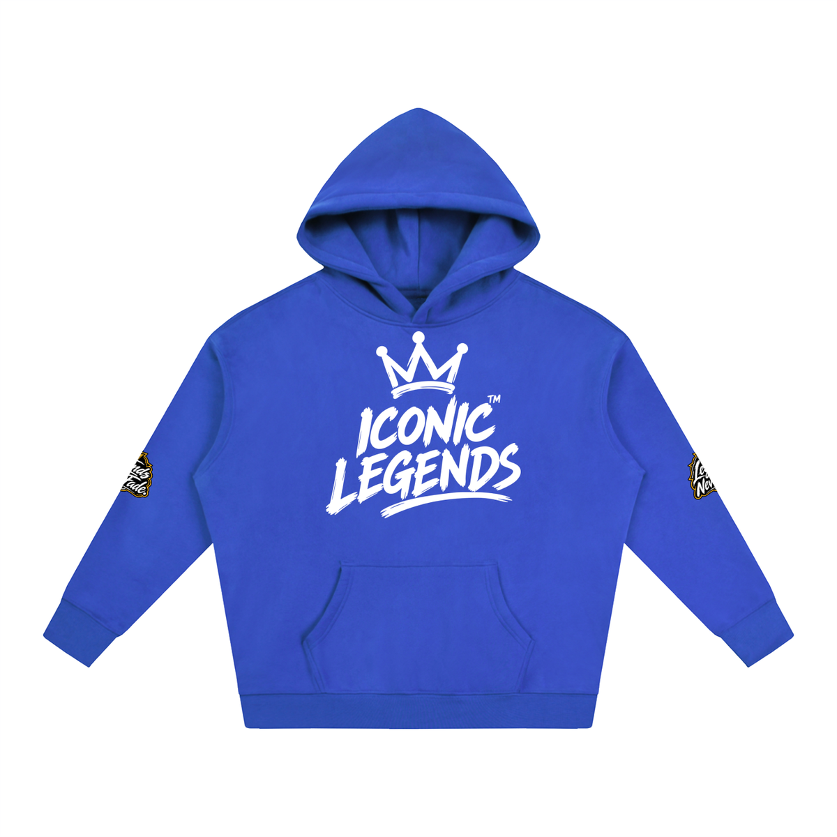 Iconic Legends - Oversize Fleeced White Crown  Hoodie