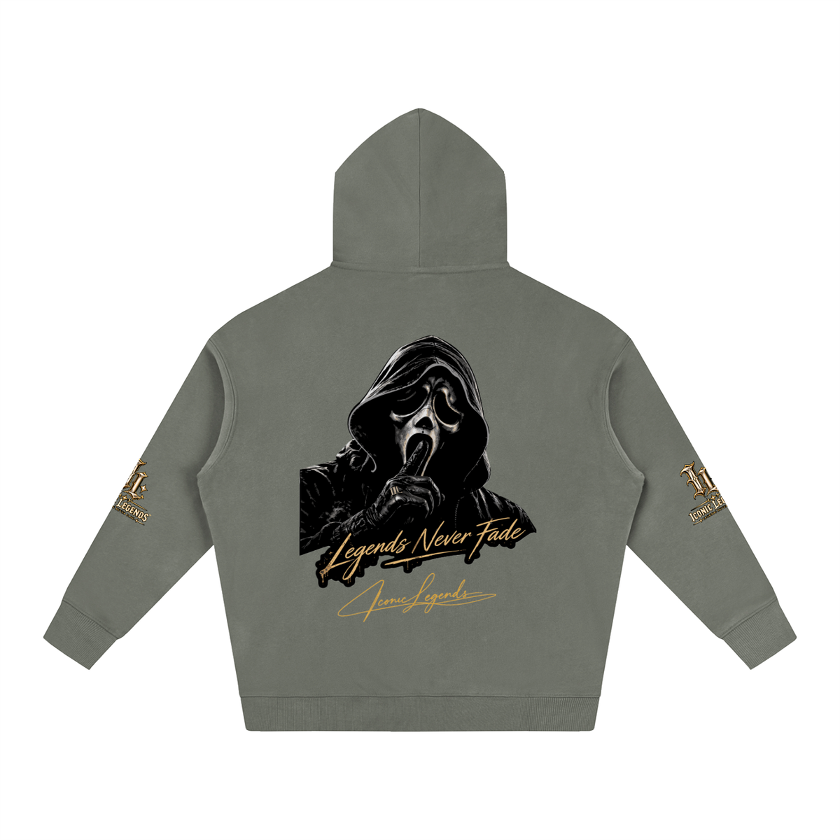 Iconic Legends - Oversized Ghostface Signature Fleeced Hoodie