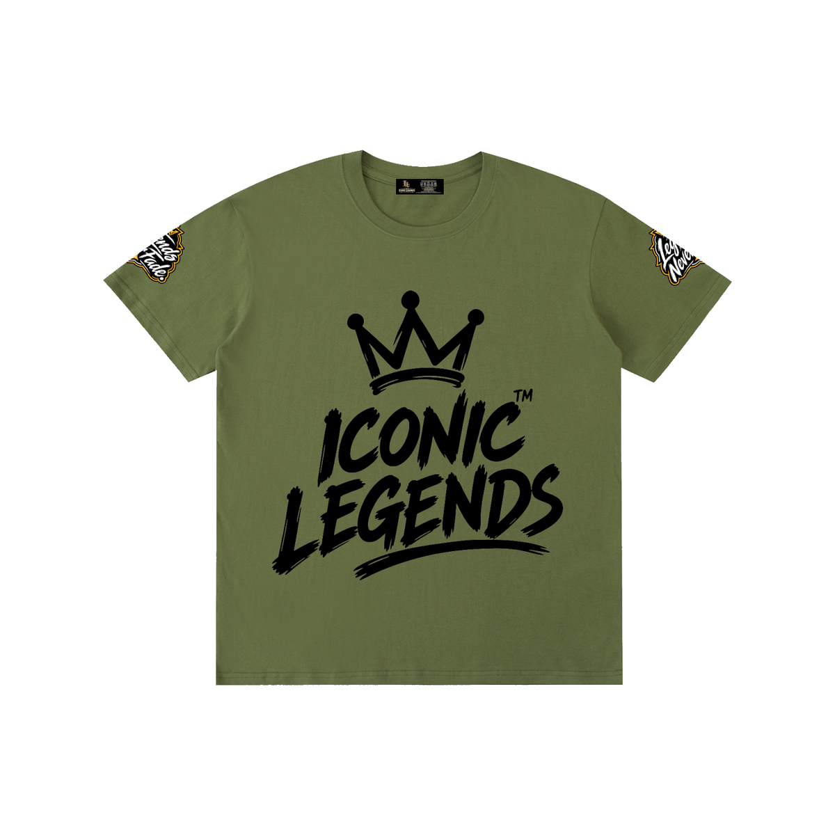 Iconic Legend - Pure Cotton Unisex Black Crown T-Shirt