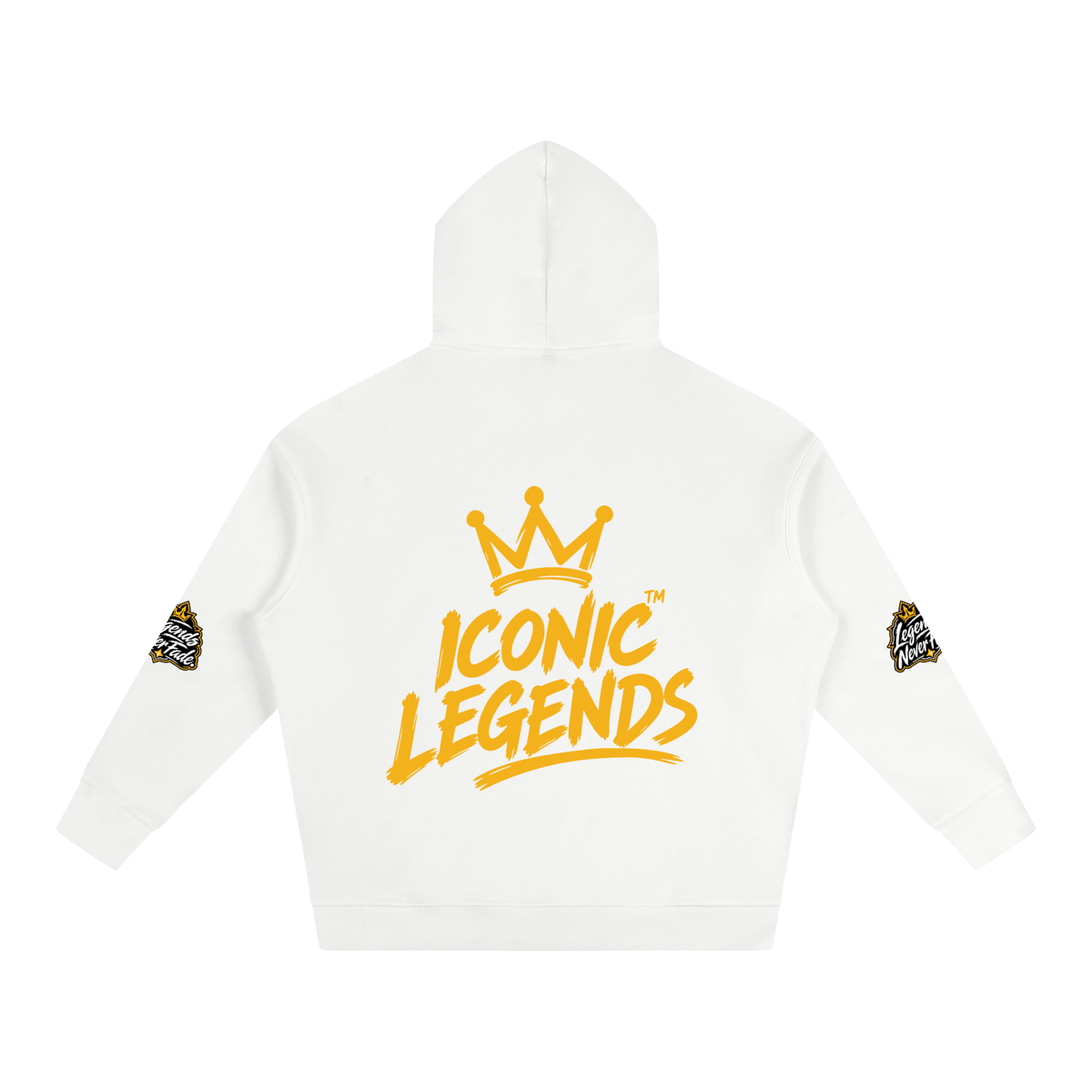 Iconic Legend - Oversize Fleeced Gold Crown Hoodie
